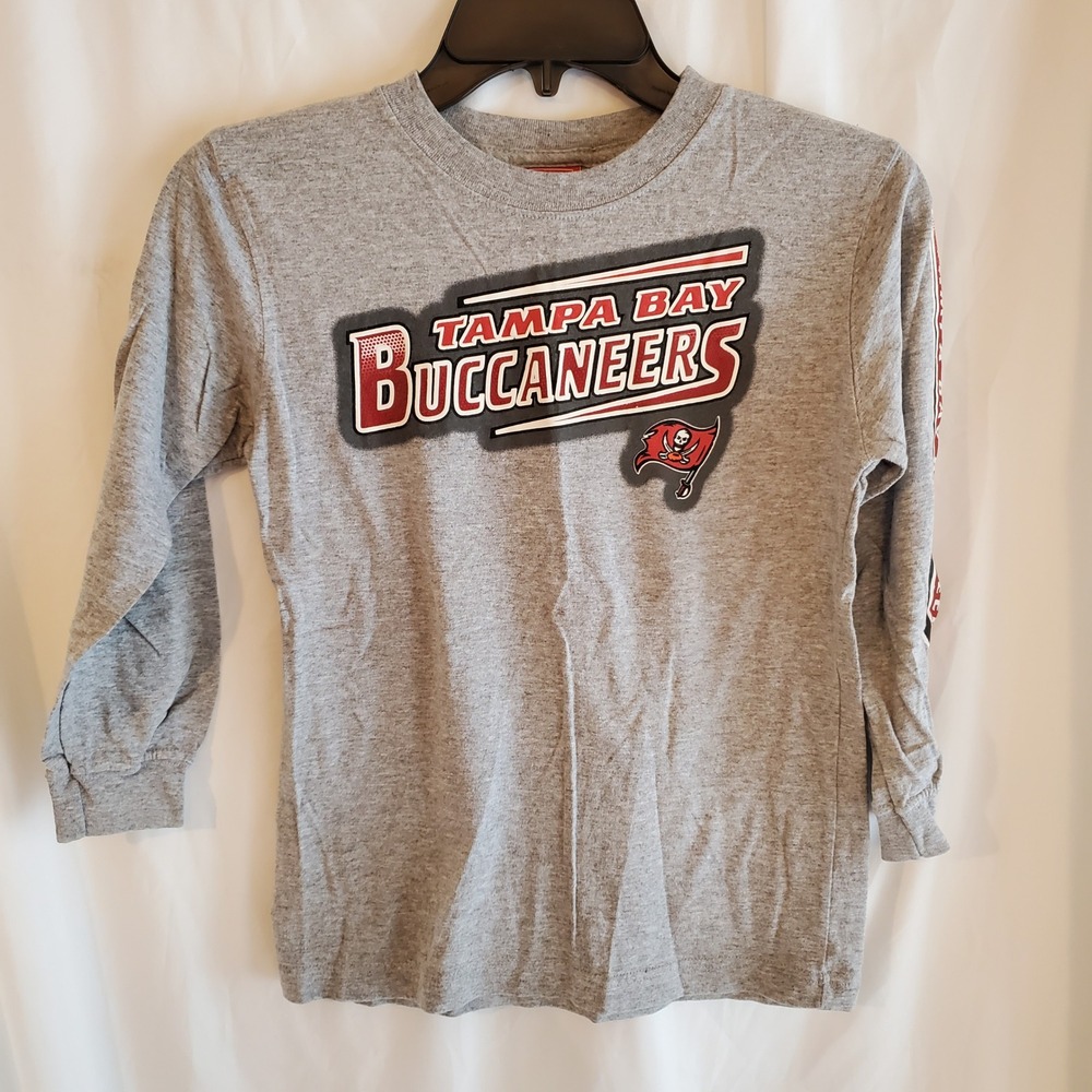 Tampa Bay Buccaneers NFL‎ Long Sleeve Gray Youth T-Shirt Football size 8